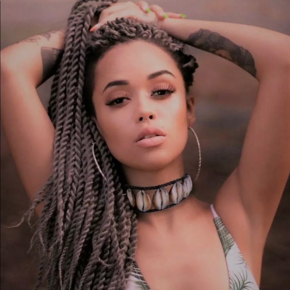 new Tiger Cowrie Shell Choker   boho festival